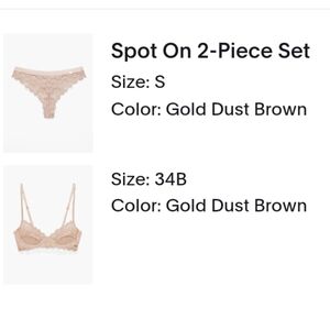 Savage X Fenty (Size 34B) Gold Dust Brown Mod on the Moon Fashion Bra (NEW-NWT)